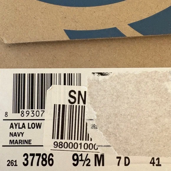 Women's navy Clarks CLOUD STEPPERS Ayla low ballet slip on flats / shoes , 9.5 - Picture 4 of 4